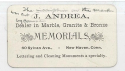 Business card, J. Andrea