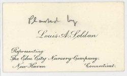 Business card, Louis A. Soldan